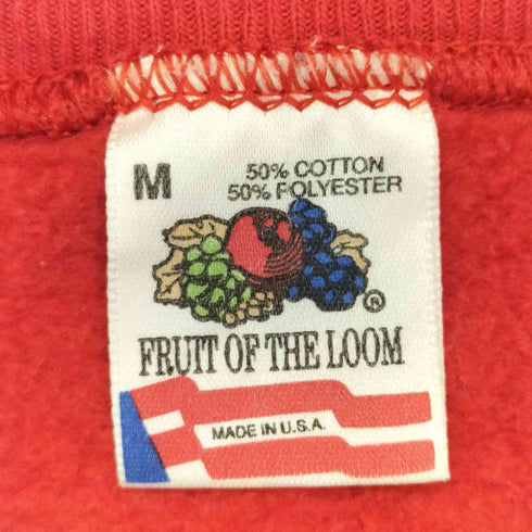 フルーツオブザルーム FRUIT OF THE LOOM 90S USA製 ロゴプリントスウェット メンズ import:M